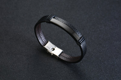 Pulsera de Acero Inoxidable y Cuero - Image 15