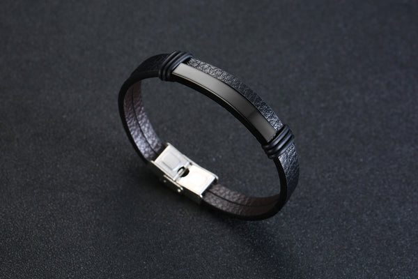Pulsera de Acero Inoxidable y Cuero - Image 15