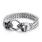 Pulsera de Acero Titanio con Calavera para Hombre - Diseño Dominante y Resistente