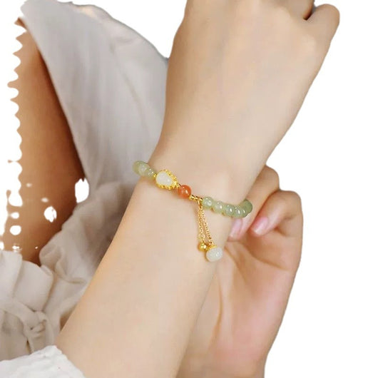 Pulsera para Mujer Qingshui con Calabaza Dorada - Elegancia y Prosperidad - Image 5