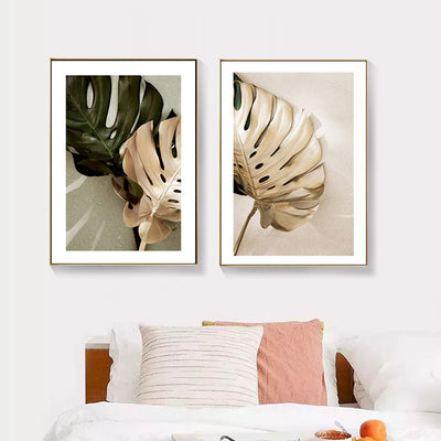 Póster Decorativo Hojas Verdes y Doradas para Sala de Estar - Image 13