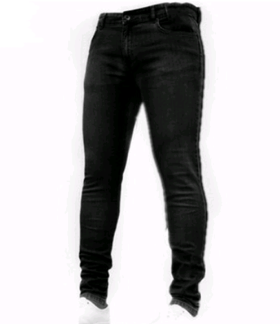 Pantalones Vaqueros Ajustados de Color Sólido para Hombre - Image 6