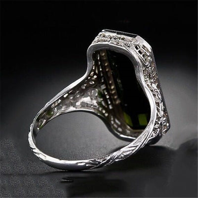 Anillo de Esmeralda Natural para Mujer - Diseño Europeo y Estadounidense - Image 3