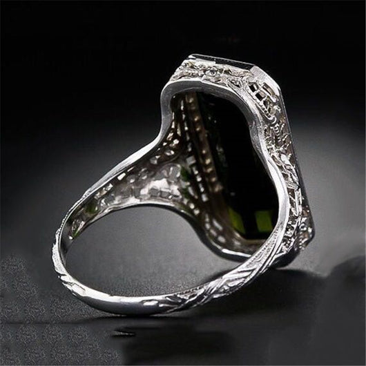 Anillo de Esmeralda Natural para Mujer - Diseño Europeo y Estadounidense - Image 3