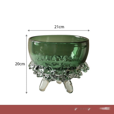 Jarrón de Cristal Transparente con Base Alta Elegante - Image 7