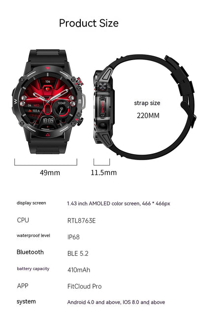 Reloj Inteligente HK87 con Llamadas Bluetooth, Monitor Cardíaco y Presión Arterial - Image 49