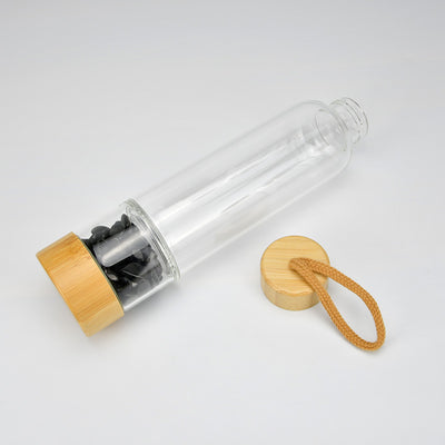 Vaso Térmico de Cristal con Tapa de Bambú y Piedras de Poder - Doble Capacidad - Image 13