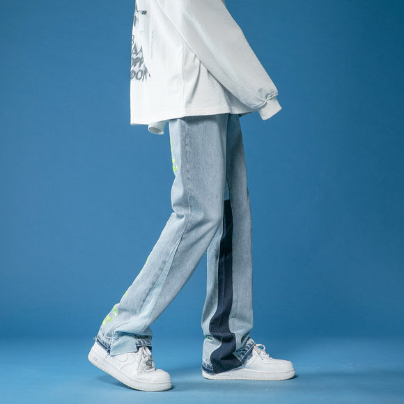 Men's Casual Pants with Letter Print - Versatile Comfort