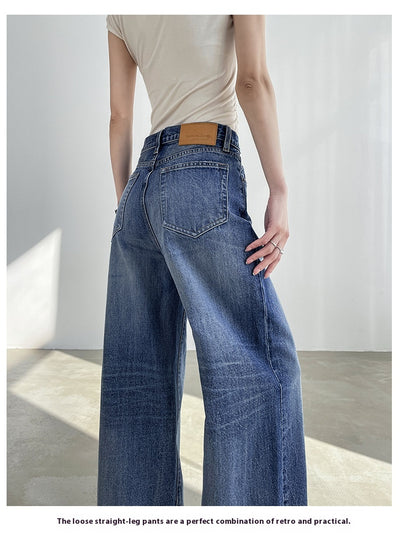 Jeans Azul Claro Cintura Alta Pierna Ancha Mujer Corte Recto - Image 27