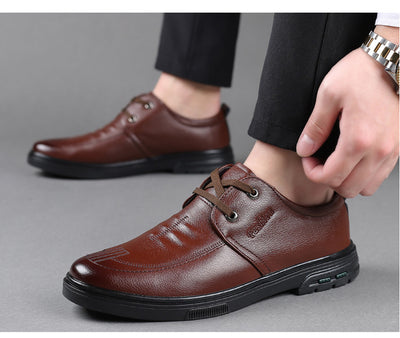 Zapatos Casuales de Cuero Estilo Británico para Hombre - Image 15