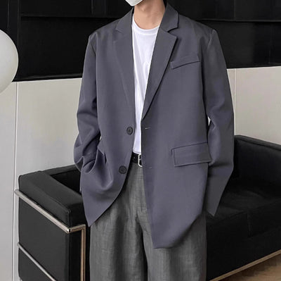 Blazer Casual para Hombre Primavera Otoño con Hombros Acolchados Estilo Moderno - Image 9