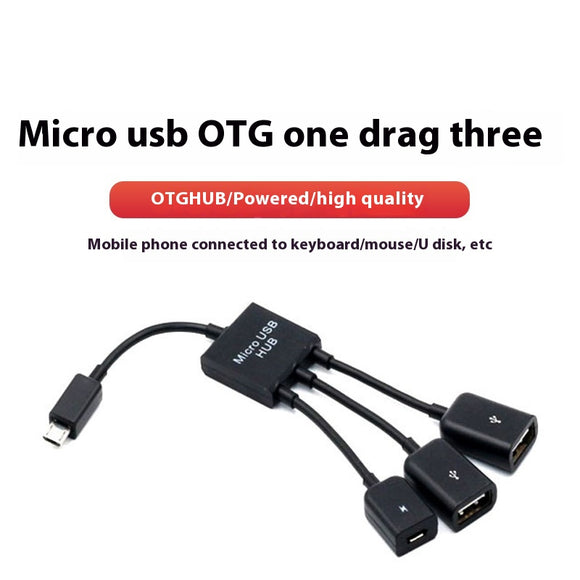 Adaptador Multipuerto USB para Smartphone - Teclado, Ratón y Unidad Flash