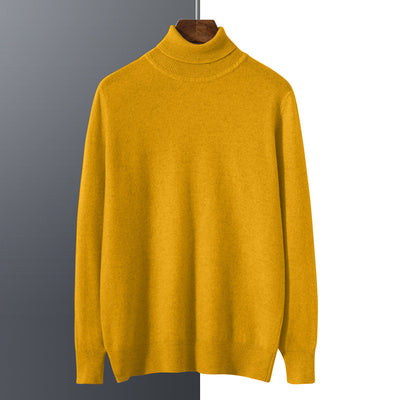 Suéter de Cuello Alto para Hombre Ajustado Liso - Image 14