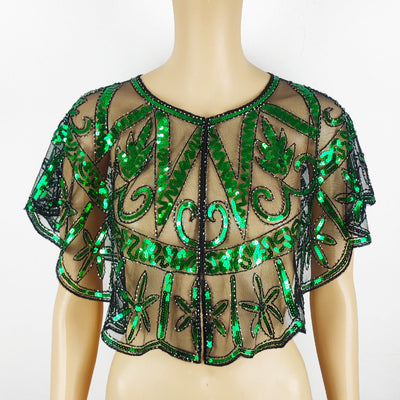 Capa Brillante con Lentejuelas y Malla para Mujer - Image 7