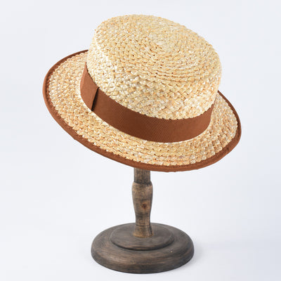 Sombrero de Paja Plano para Mujer - Accesorio Playa y Vacaciones - Image 13