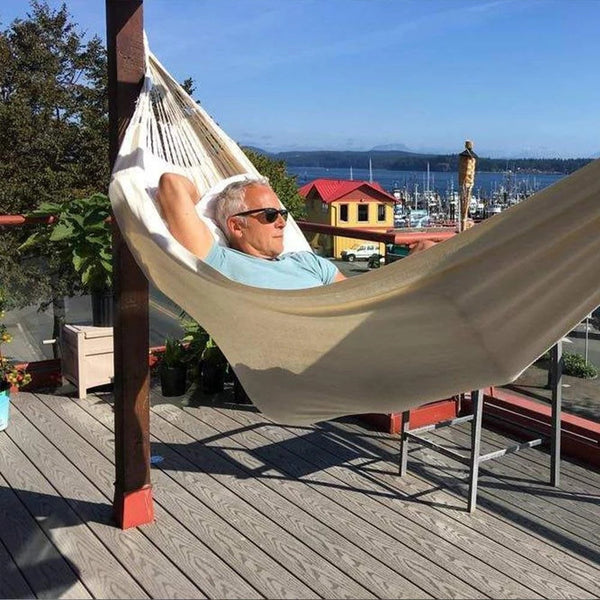 Hamaca de Camping Portátil - Cama Colgante de Algodón para Viajes y Supervivencia