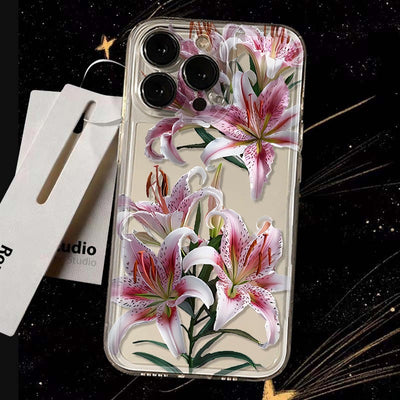 Funda Transparente TPU con Flores para Teléfono - Image 8