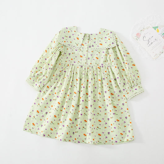 Vestido Infantil Estilo Occidental con Flores - Image 33