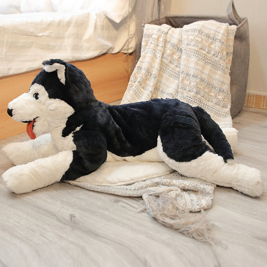 Peluche Almohada Perro Husky Simulado - Image 2