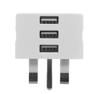 Cargador de Pared Portátil con 1-3 Puertos USB Compatible con Apple - Adaptador de Viaje UK - Image 2