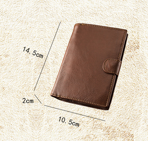 Billetera Vertical de Cuero Genuino con Diseño Literario Hecha a Mano - Image 6
