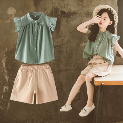 Camisa Ejecutiva con Mangas Cortas y Detalles en Madera - Image 6