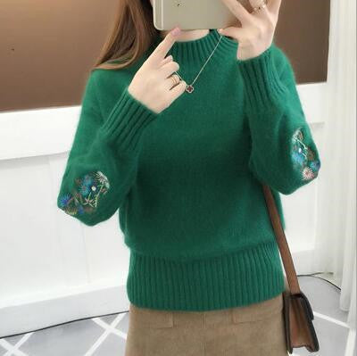 Blusa Manga Larga Cuello Alto con Bordado en Hilo - Image 7