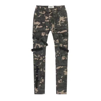 Pantalones Cargo Slim Camuflaje con Bolsillos Funcionales - Image 6