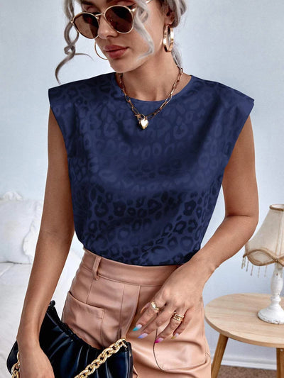 Blusa Satinada Suelta de Manga Corta para Mujer - Image 10