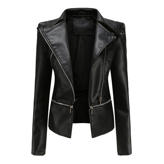 Chaqueta de Cuero para Mujer Desmontable Primavera Otoño - Image 2