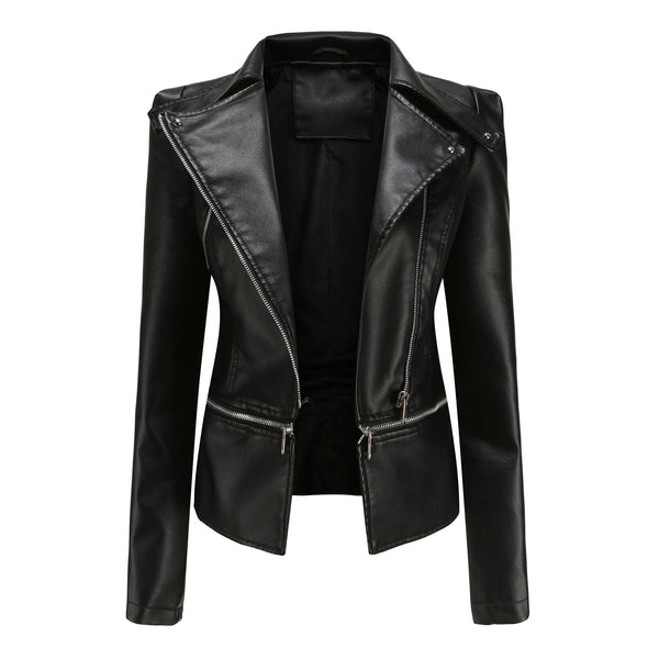 Chaqueta de Cuero para Mujer Desmontable Primavera Otoño