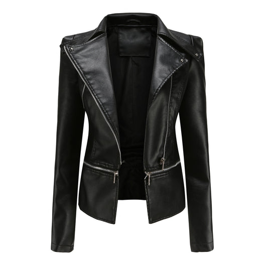 Chaqueta de Cuero para Mujer Desmontable Primavera Otoño - Image 2