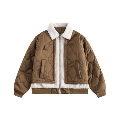 Cardigan Suelto de Algodón con Solapa - Abrigo Cálido Casual