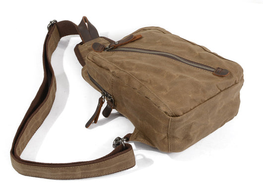 Bolsa de Pecho Multifuncional en Lona para Hombre - Image 11