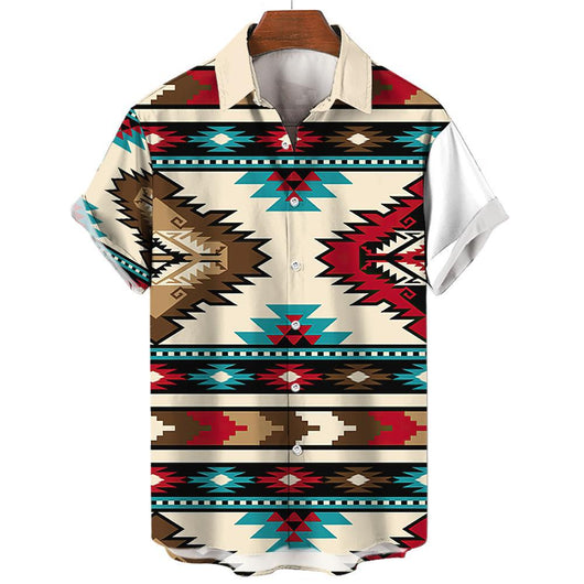 Camisa Vintage de Verano para Hombre Cuello V Talla 5XL - Image 19