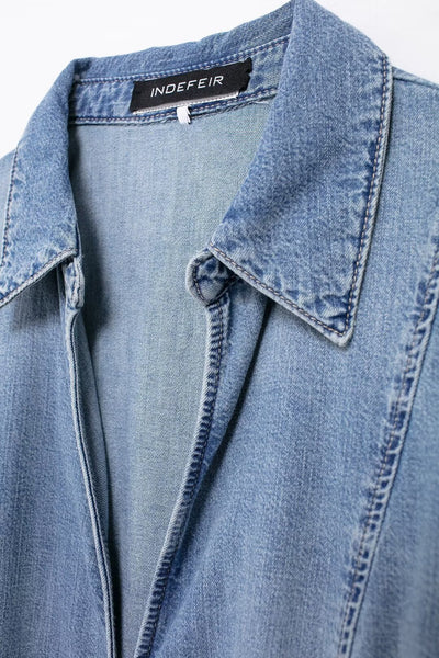 Camisa Denim Anudada Estilo Europeo y Americano para Chicas Modernas - Image 19