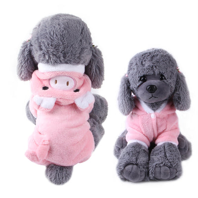 Ropa para Perros Terciopelo Coral con Diseño de Alce y Vaca - Image 21