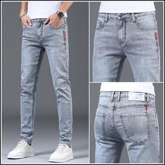Pantalones Slim Fit Rotos Casuales para Hombre - Image 44
