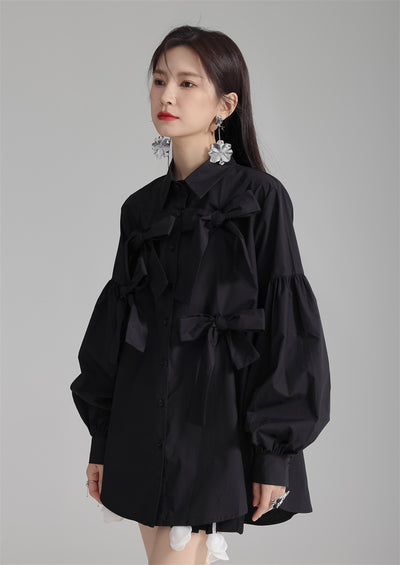 Blusa Blanca con Moño para Mujer - Image 9