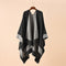 Poncho Cálido de Color Sólido para Viajes - Primavera, Otoño e Invierno