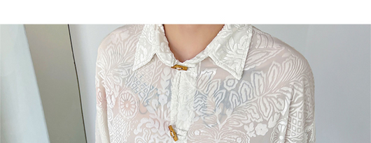 Camisa Hombre Terciopelo Jacquard con Botones de Asta de Vaca - Image 32