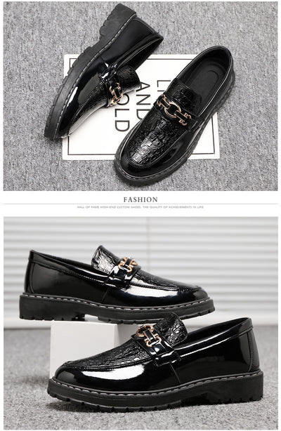 Zapatos de Cuero Británico para Hombre - Estilo Casual Brillante - Image 9