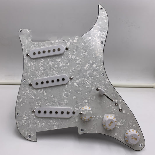 Set Completo de Accesorios para Guitarra Eléctrica ST - Protector Pearl White