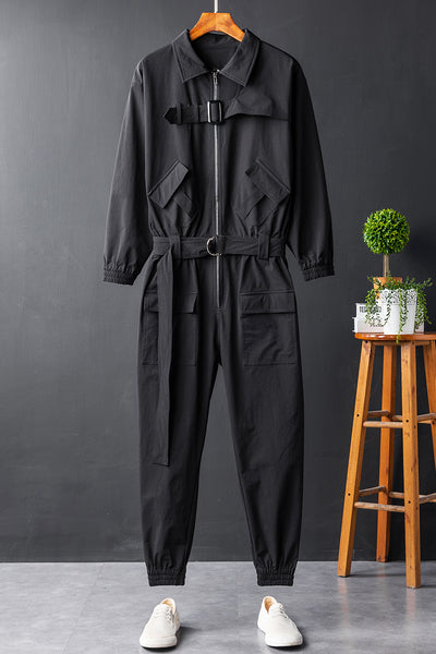 Uniforme Jumpsuit Unisex Negro Profesional - Image 3