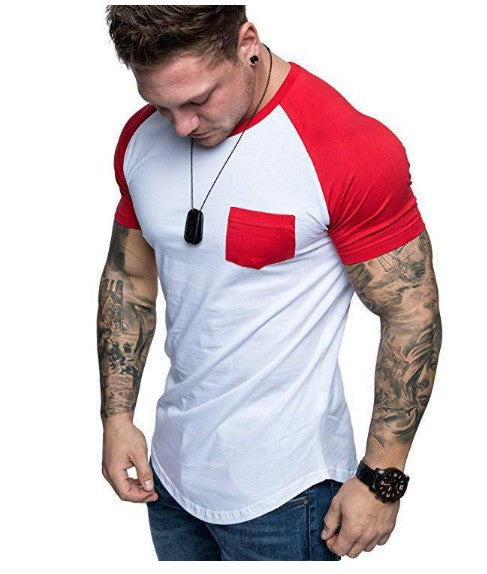Camiseta Raglan Hombre Cuello Redondo con Bolsillo - Image 6