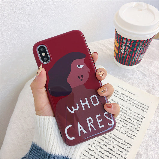 Funda para Celular Han Feng Rojo Vino Personalidad Chica - Image 5