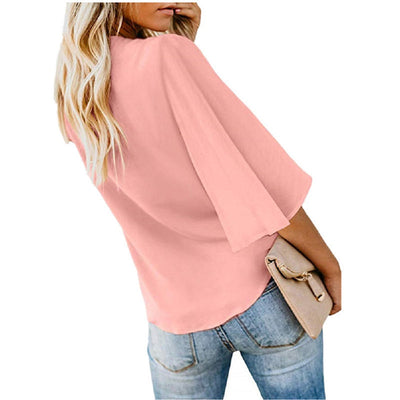 Blusa de Gasa con Mangas Volantes - Image 3