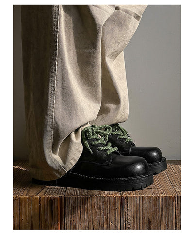 Zapatos Casuales de Cuero con Plataforma Elevadora para Hombre Big Head Derby - Image 30