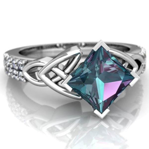 Anillo de Topacio Arcoíris Multicolor - Diseño Elegante para Compromisos y Celebraciones