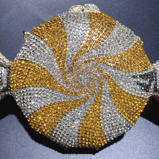Clutch de Cristal Diamante Caramelo para Mujer - Image 22